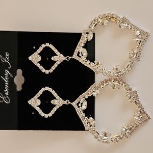 Eisenberg Ice Earrings Chandalier Drop Dangle Statement Crystals Rhinestones